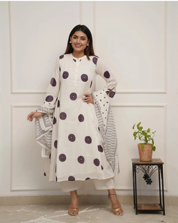 KDJ 3539 COTTON KURTA SET  - M-38