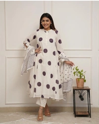 KDJ 3539 COTTON KURTA SET  - M-38