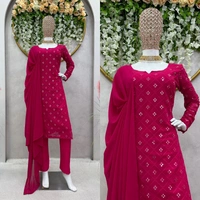 VRE 5959 Designer Kurti Set  - Red, 42-XL