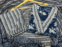 KDJ Straight Kurta Set  - Navy Blue, M-38