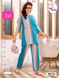 La Fairy  2198 Beautiful Co-Ords Set - White, XL-42