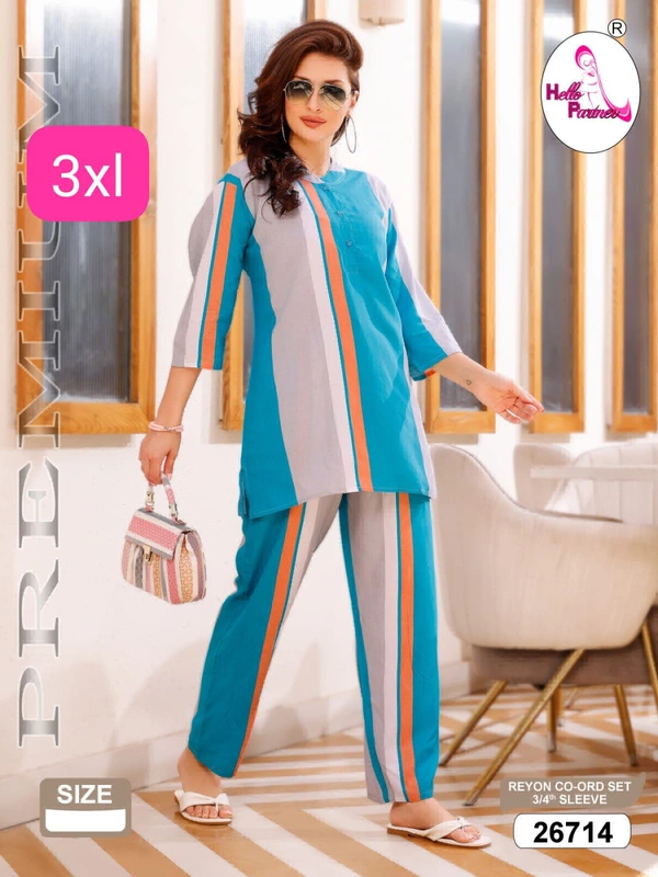 La Fairy  2198 Beautiful Co-Ords Set - White, XL-42