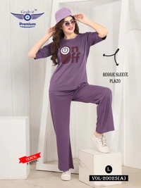 La Fairy  2135 Plazo Cord Set - Maroon, 2XL-44