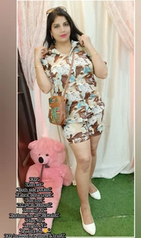 KD18 2134 HOT PANT CO-ORDS SET  - brown, 34