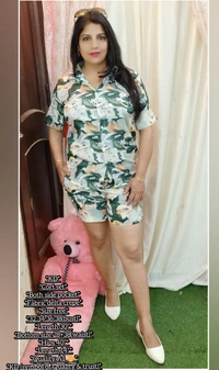 KD18 2134 HOT PANT CO-ORDS SET  - green, 36