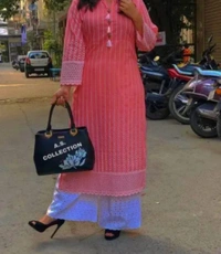 RPR HEAVY CHICKEN WORK KURTI WITH PLAZO PANT - S-36