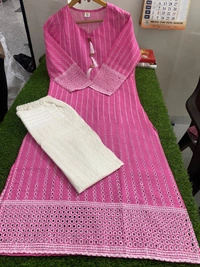 RPR HEAVY CHICKEN WORK KURTI WITH PLAZO PANT - S-36