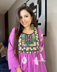 RPR 1034 ANARKALI PATTERN PURE COTTON DRESS  - L-40