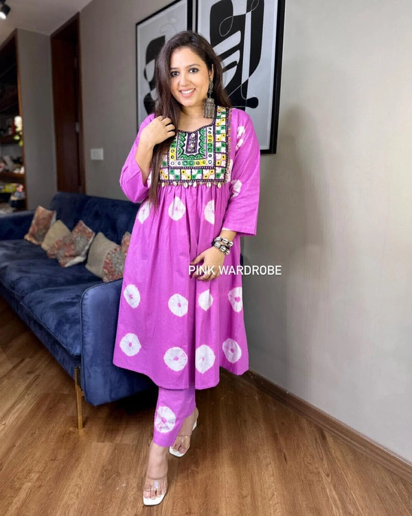 RPR 1034 ANARKALI PATTERN PURE COTTON DRESS  - 44-2XL