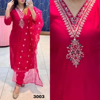 RTK 5037 BEAUTIFUL KURTI SET WITH PANT DUPATTA  - yellow, L-40