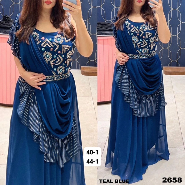 RTK DESIGNER SKIRT WITH CROP TOP WITH DUPATTA  - wine, Skirt -42"Inch