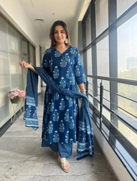KDJ STRAIGHT KURTA SET WITH DUPATTA  - M-38