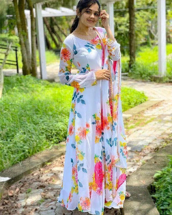 DSS BEAUTIFUL PRINTED KURTI WITH DUPATTA  - 2XL-44
