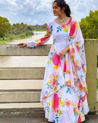 DSS BEAUTIFUL PRINTED KURTI WITH DUPATTA  - 2XL-44