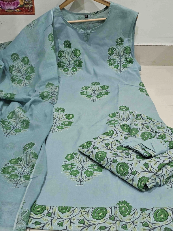 KDJ 5001 BEAUTIFUL KURTI SET WITH PANT DUPATTA  - 42-XL