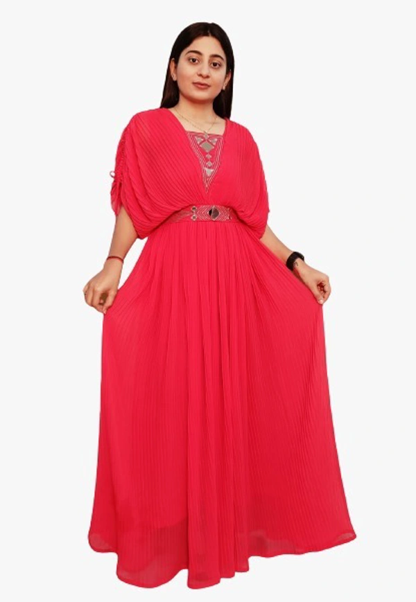 ARM 2855 TIPSS LONG GOWN - Red, M-38