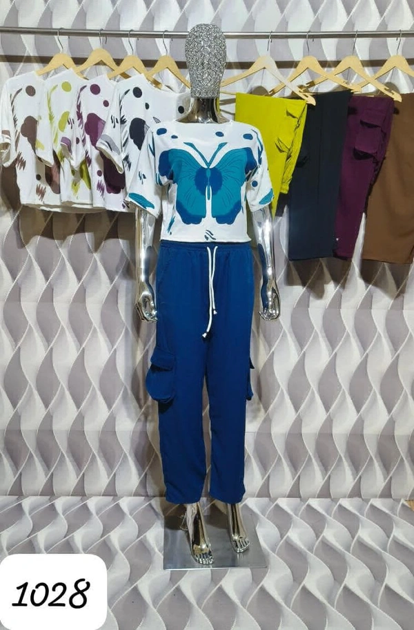 KD18 2126 TRENDY  Butterfly Print CORD SET  - 40-L