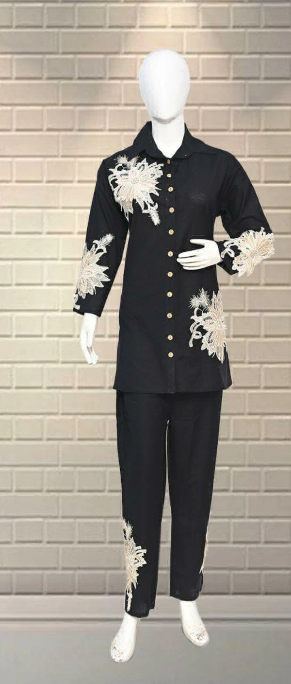 KD18 2125 STYLISH CORD SET  - Black, XL-42