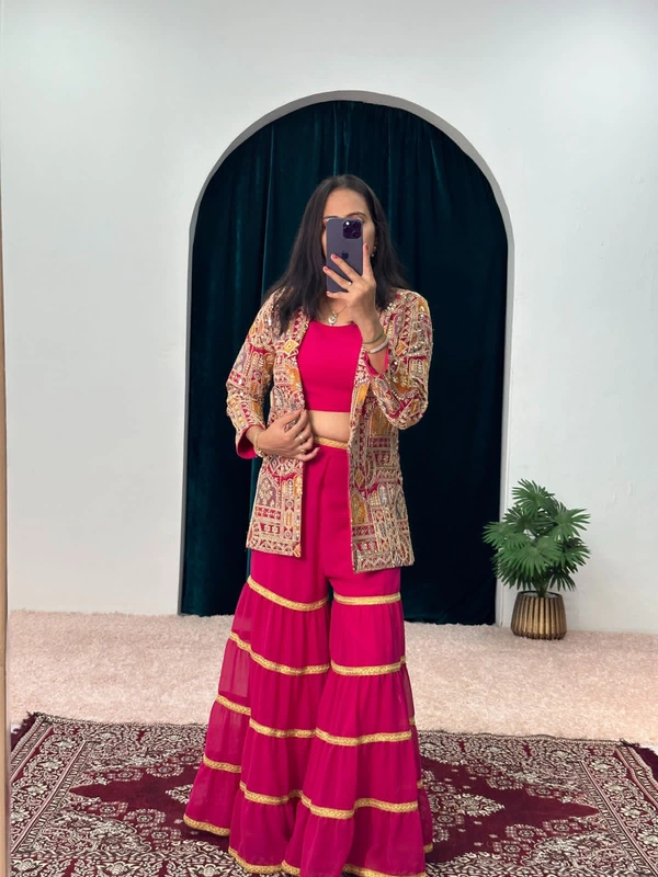 WDW INDO-WESTERN WITH FULL FLAIR SHARARA PLAZO - M-38