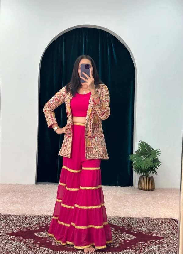 WDW INDO-WESTERN WITH FULL FLAIR SHARARA PLAZO - M-38