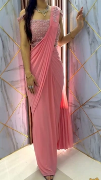 KDJ READY TO WEAR SAARI  - Pink