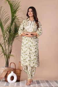 KDJ Printed Kurta Pair Matching Pant  - M-38