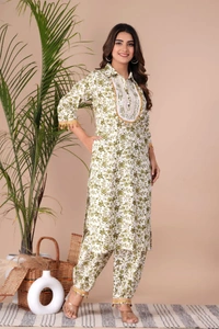 KDJ Printed Kurta Pair Matching Pant  - M-38