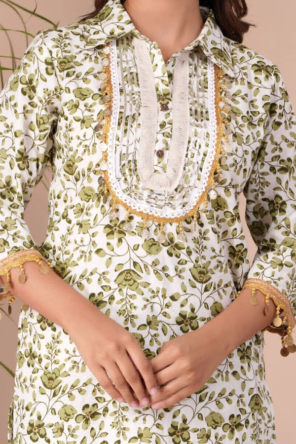 KDJ Printed Kurta Pair Matching Pant  - M-38
