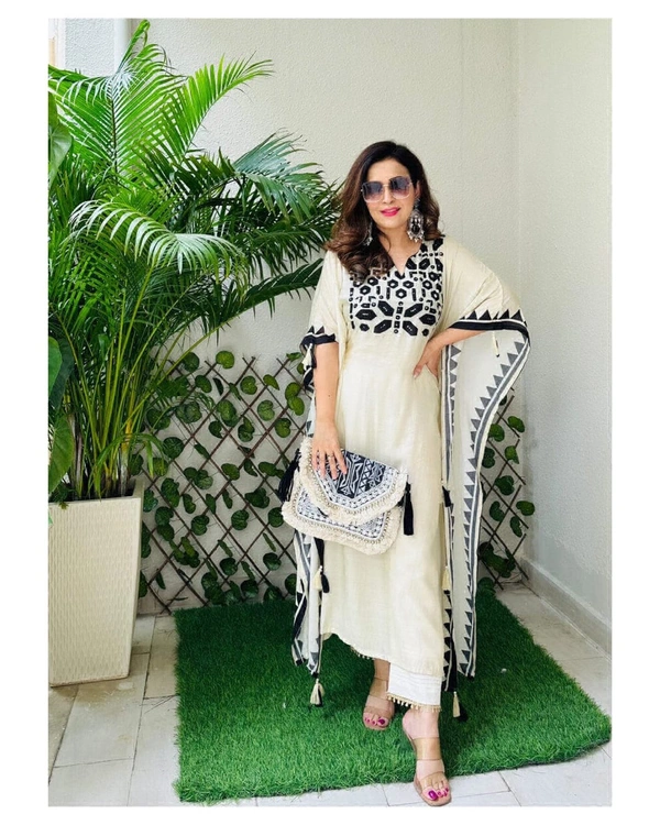 KDJ 1031 REYON KAFTAN DRESS  - 42-XL