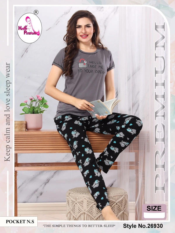 Hello Partner  1026 Night Suit  - 5XL-50
