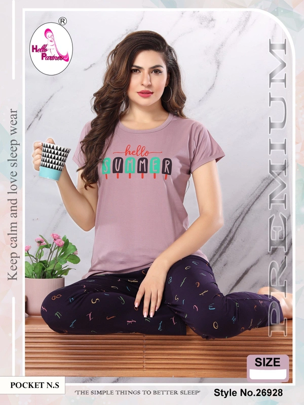 Hello Partner  1025 Night Suit  - 2XL-44
