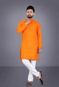 Square  Plane Kurta Pajama  - yellow, M-38