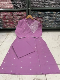 KDJ RPR 2117 Embroidery CORD SET  - light purple, L-40