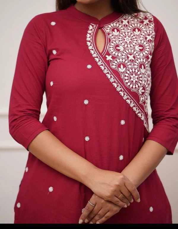 KDJ RPR 2117 Embroidery CORD SET  - red, 42-XL