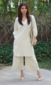 KDJ 5039 Beautiful Kurti With Pant  - Lavender, M-38