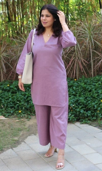 KDJ 5039 Beautiful Kurti With Pant  - White, L-40
