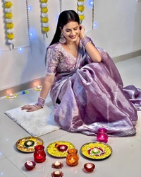 DSS Trending Jimmy Chu Designer Saari  - Lavender