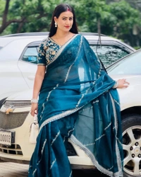 DSS Trending Jimmy Chu Designer Saari  - Dark Blue