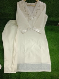 KDJ 4760 Chanderi Cotton Kurta Set  - 3XL-46