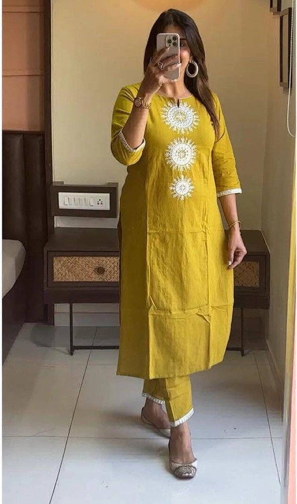 KDJ 3540 Cotton Kurta With Pant  - pink, 42-XL