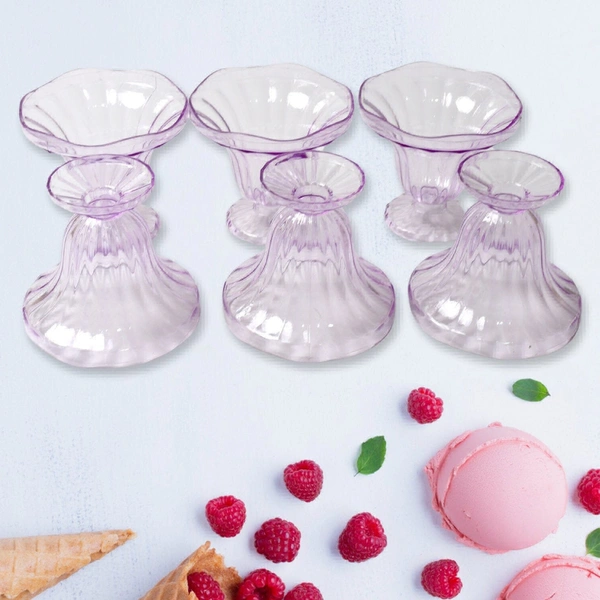 Crystal Plastic Ice Cream Bowl - 1pcs
