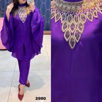 RTK HANDWORK KAFTAN KURTI WITH PANT  - pink, 38