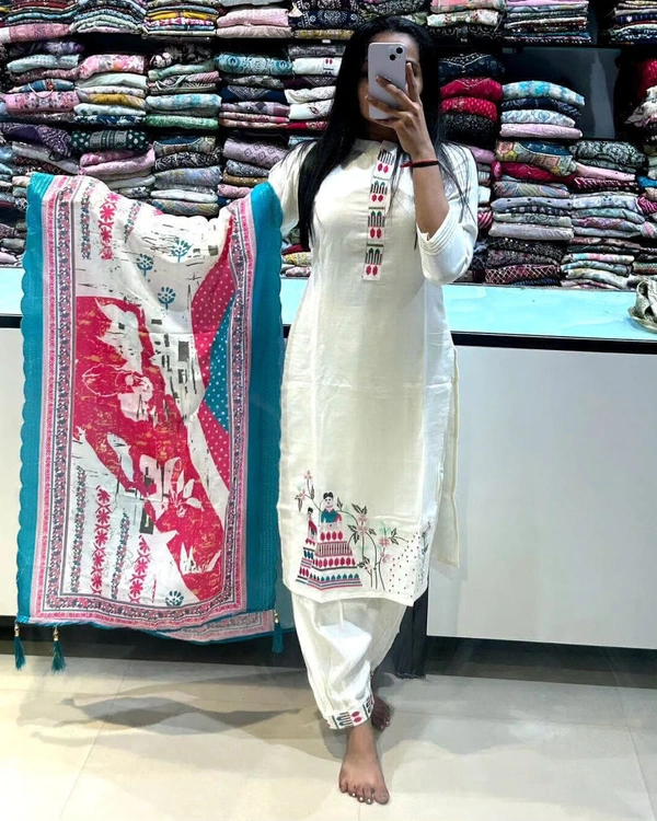 KDJ Straight Kurta Set  - M-38