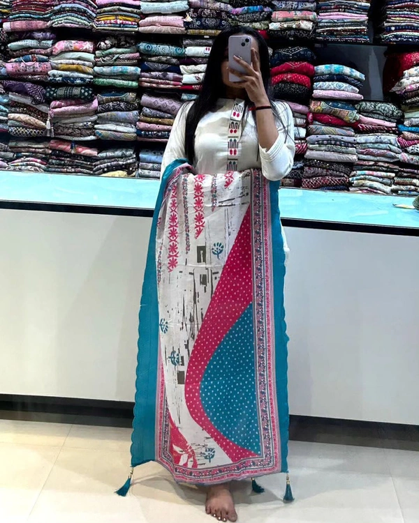 KDJ Straight Kurta Set  - M-38