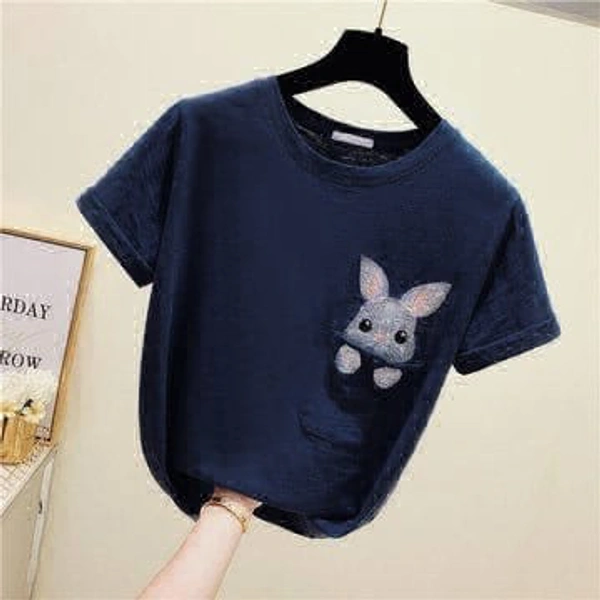WSM Rabbit Tshirt  - Navy Blue, M-38