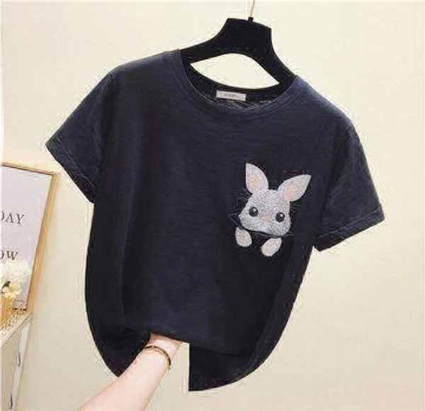WSM Rabbit Tshirt  - Black, M-38