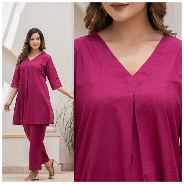 KDJ 4137 Cotton Cord Set  - pink, L-40