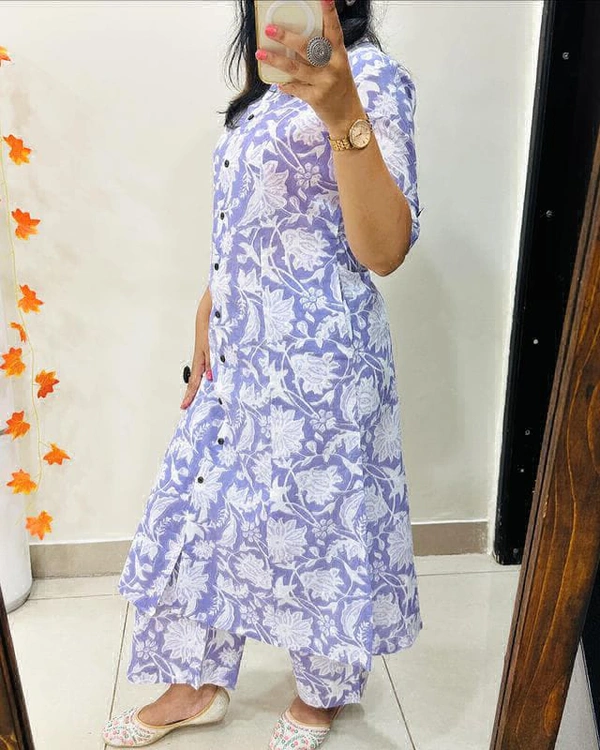 KDJ 4136 COTTON CORD SET  - Lavender, L-40