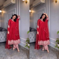 WDW Designer Kurti With Plazo Pant Dupatta  - L-40