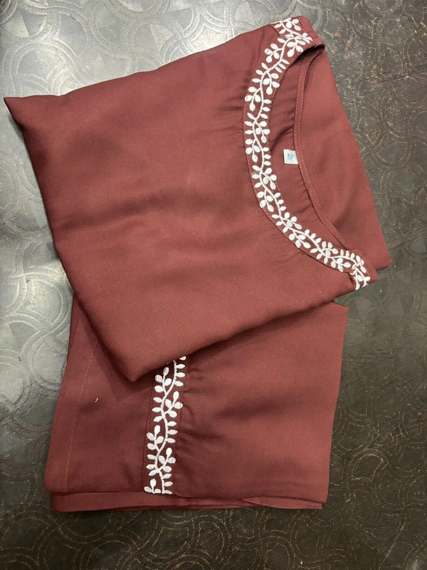 KDJ REYON STRAIGHT KURTI WITH PANT  - L-40